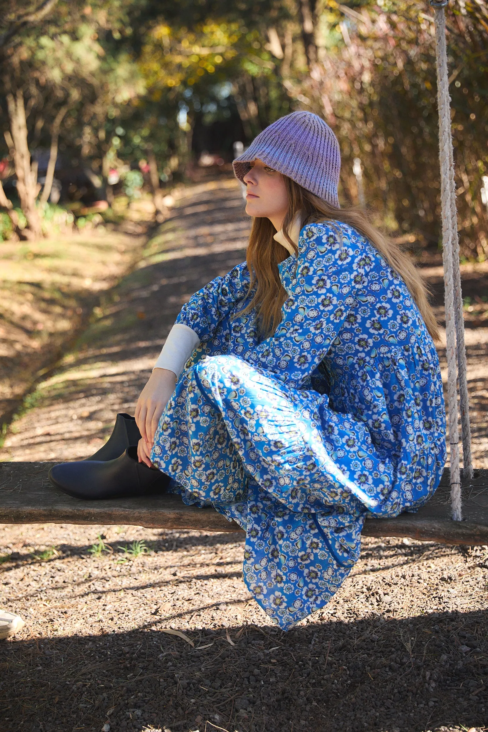 DAPHNE MIDI DRESS HANIA BLUE sold by Ro's Garden product image thumbnail 3