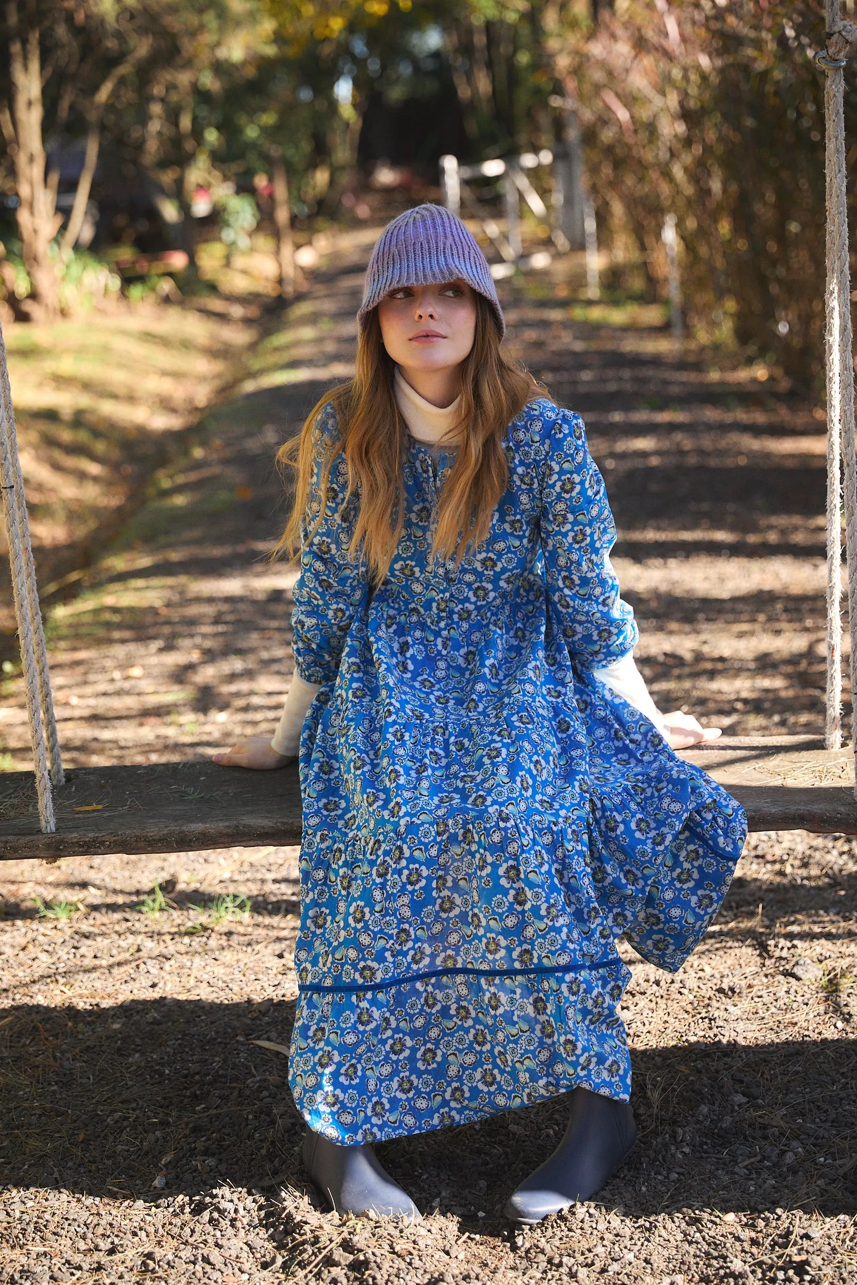 DAPHNE MIDI DRESS HANIA BLUE sold by Ro's Garden product image thumbnail 4