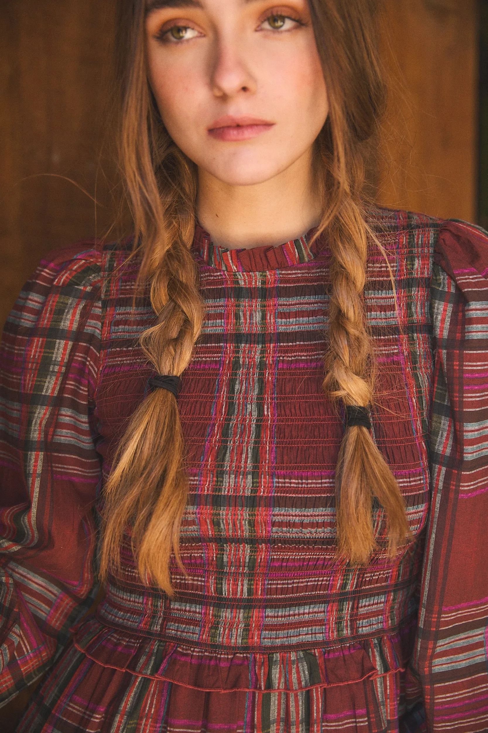 IVY MAXI DRESS PLAID RED sold by Ro's Garden product image thumbnail 3