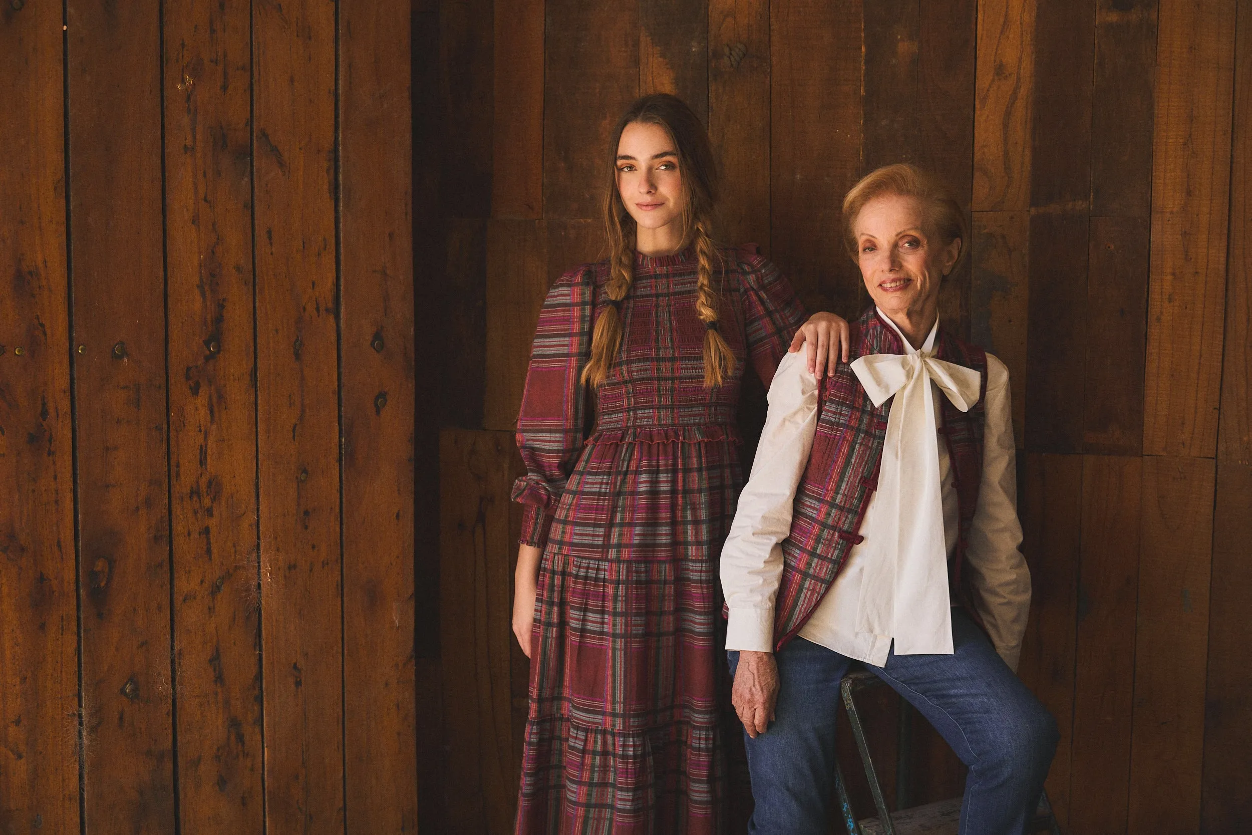 IVY MAXI DRESS PLAID RED sold by Ro's Garden product image thumbnail 5