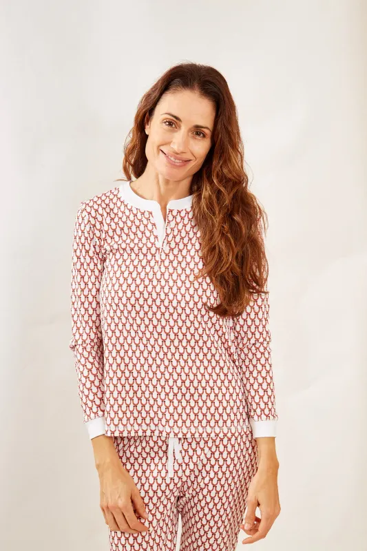 PIPPA WOMEN'S PAJAMA SET LUCKY CORAL sold by Ro's Garden