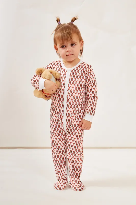 CASEY INFANT PAJAMA SUIT LUCKY CORAL sold by Ro's Garden
