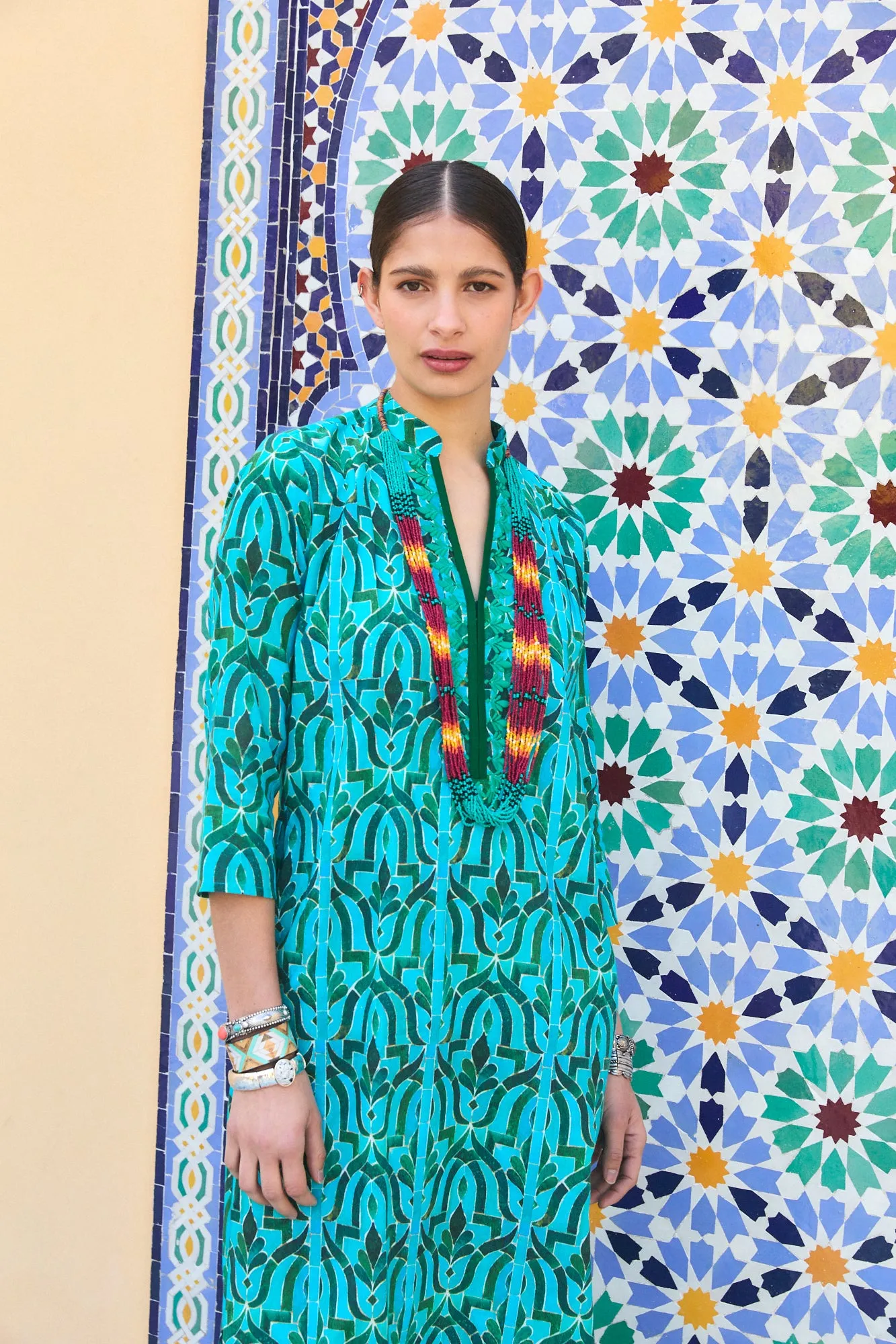 CLORINDA LONG KURTA SORAYA GREEN sold by Ro's Garden product image thumbnail 3