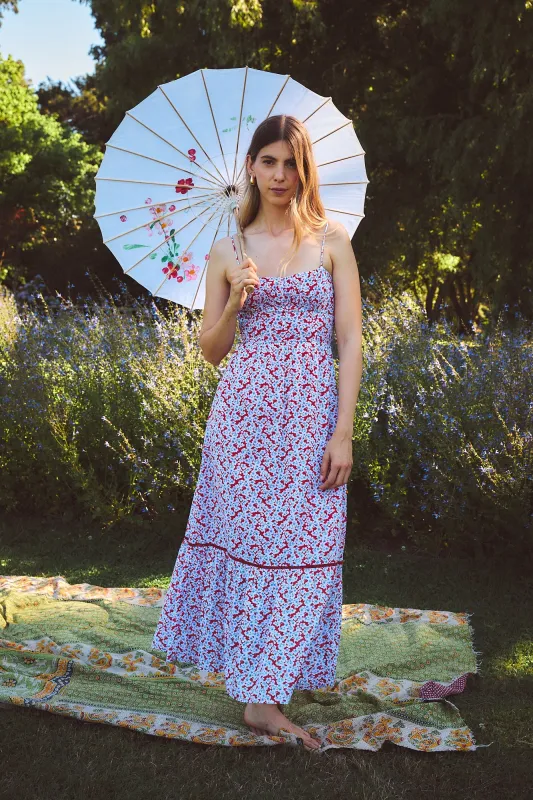 FLYNN MAXI DRESS BOTAN RED made by Ro's Garden