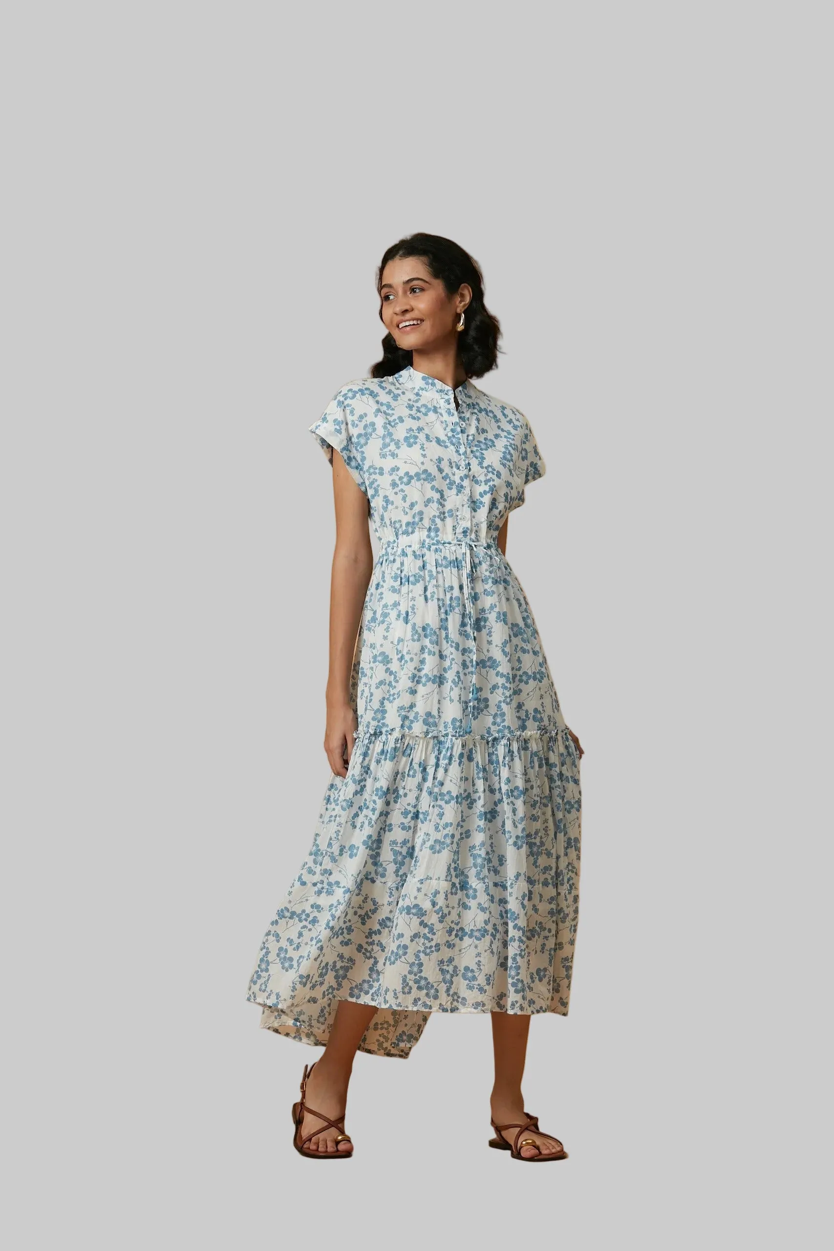 MUMI MIDI DRESS SAKURA BLUE sold by Ro's Garden