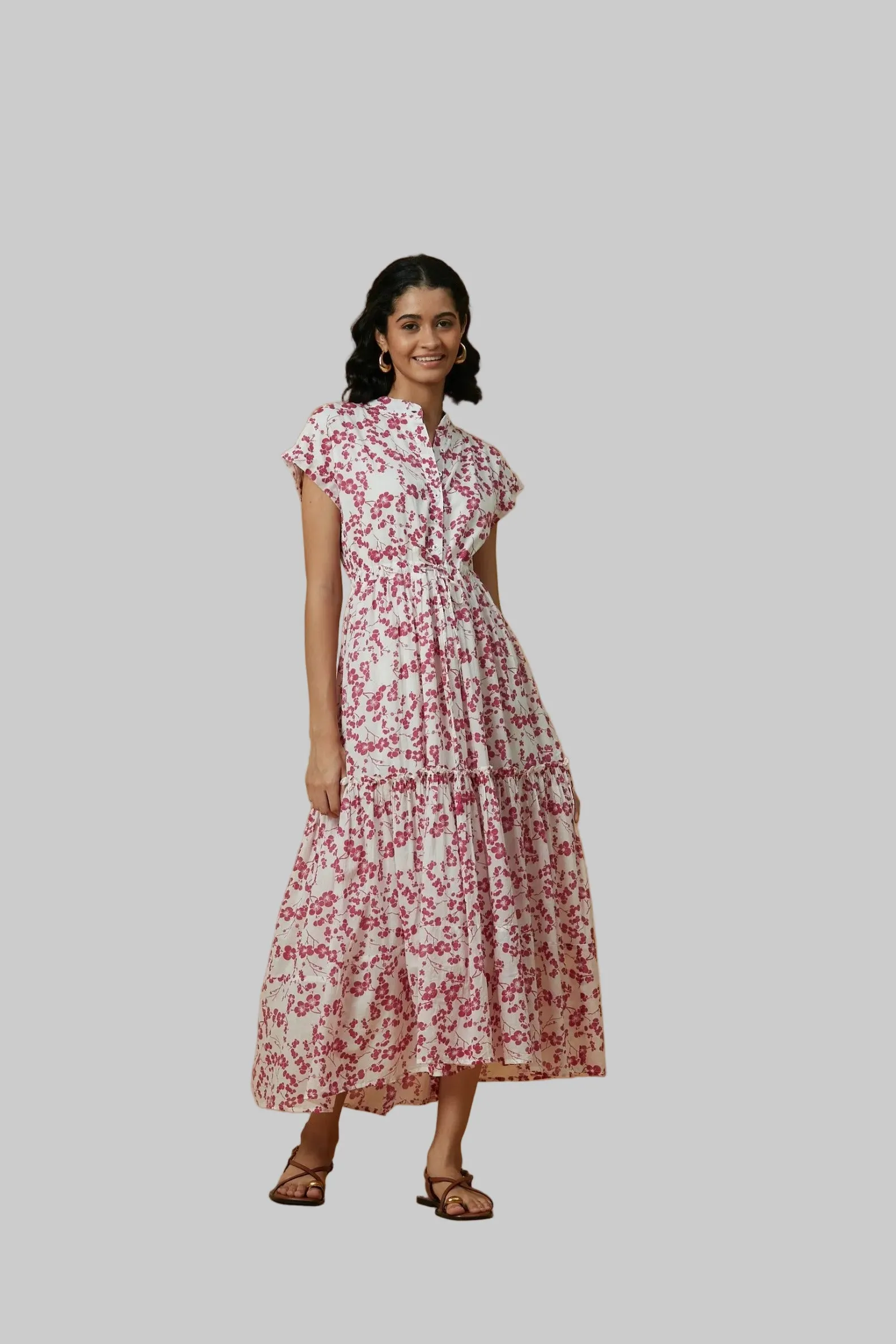 MUMI MIDI DRESS SAKURA MAGENTA sold by Ro's Garden