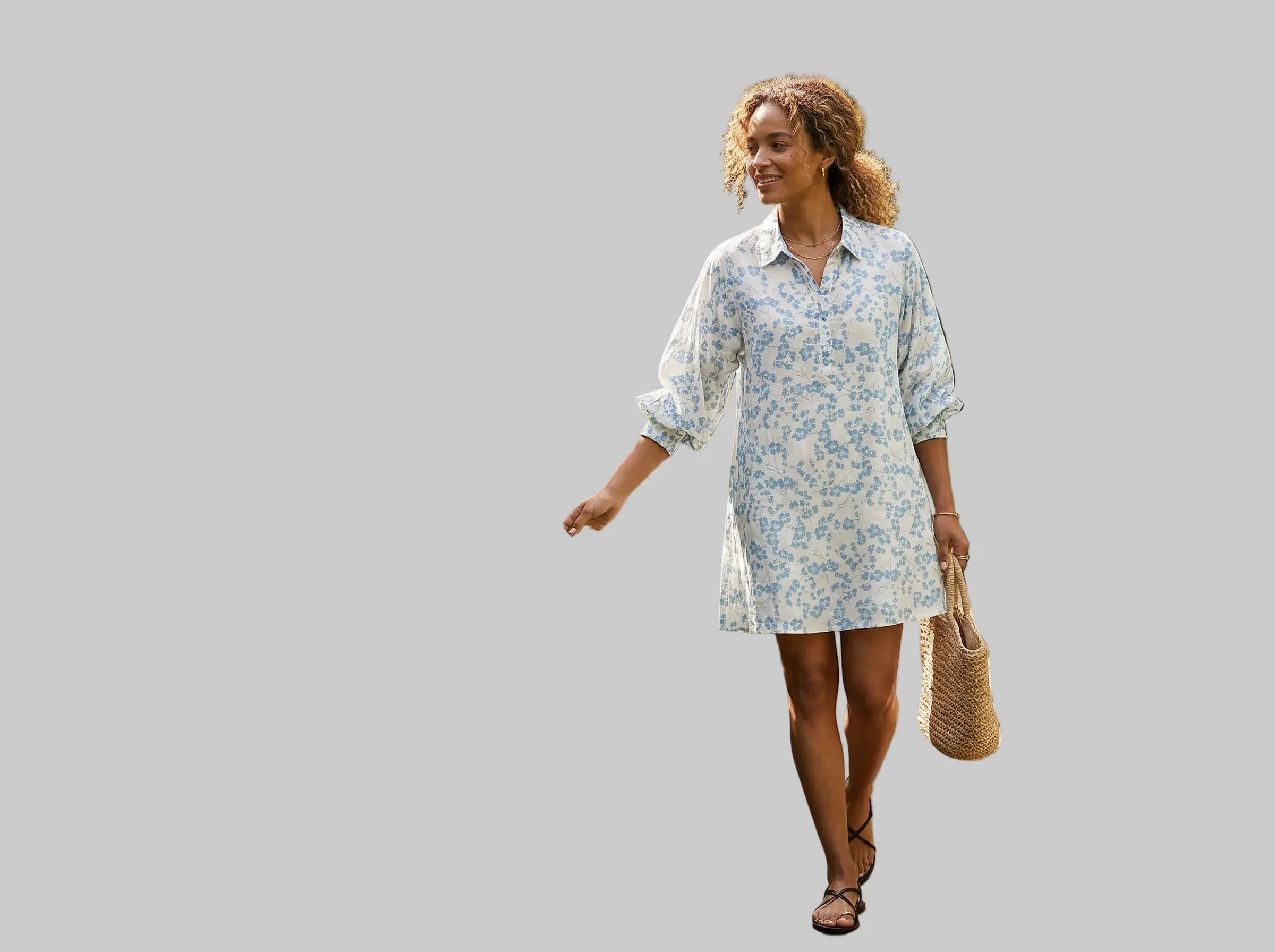 CHLOE SHORT DRESS SAKURA BLUE sold by Ro's Garden