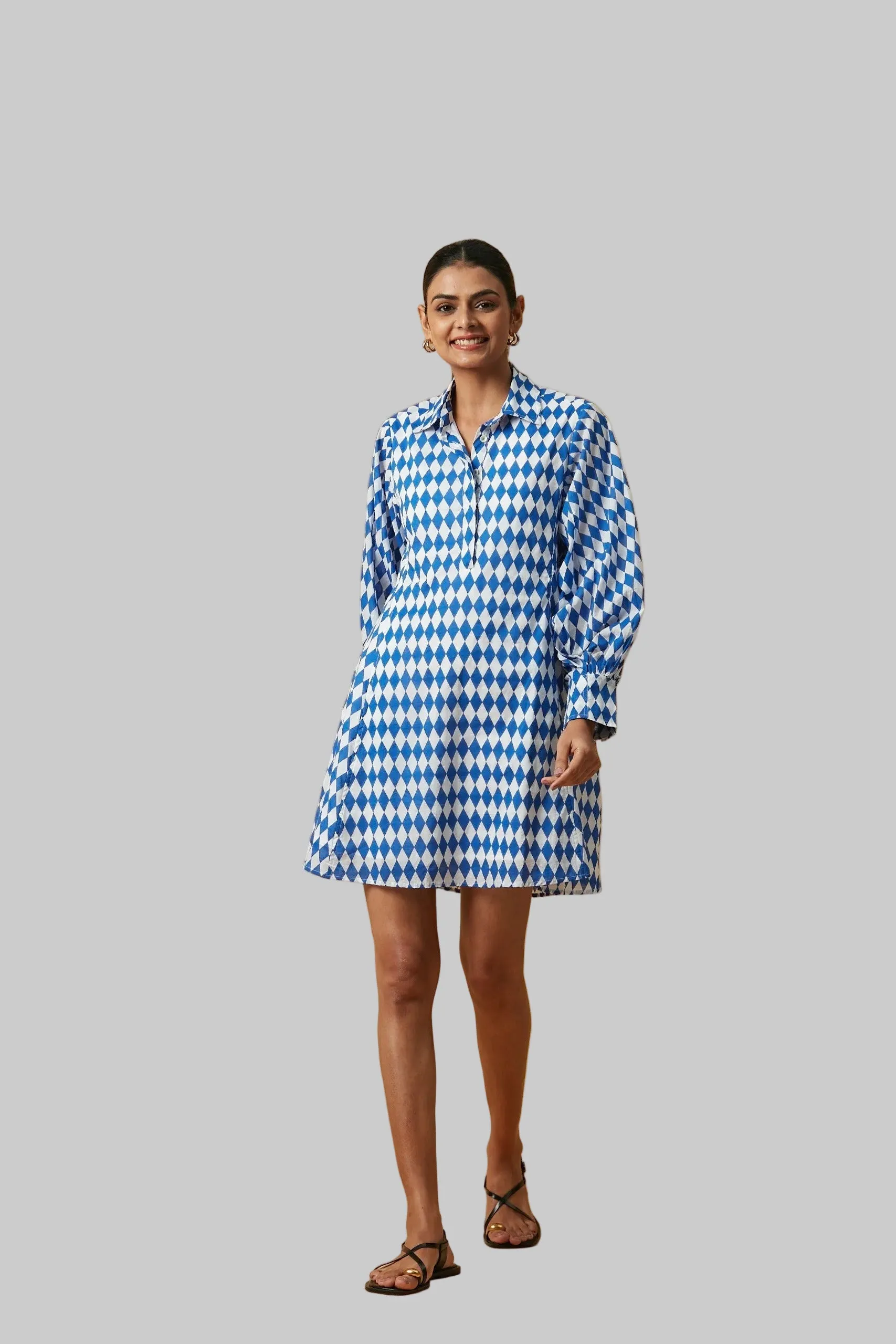 CHLOE SHORT DRESS LEE BLUE sold by Ro's Garden