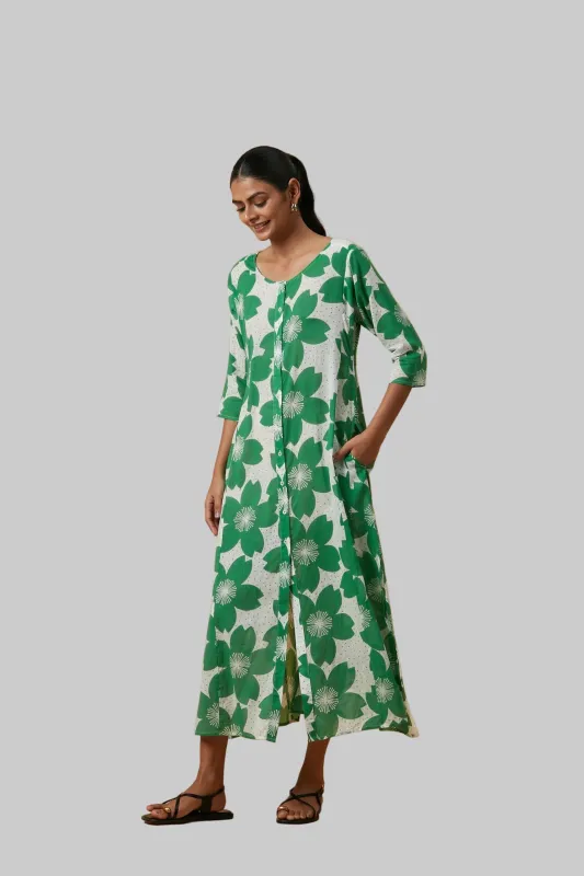 BLAIR LONG KURTA AKARI GREEN made by Ro's Garden