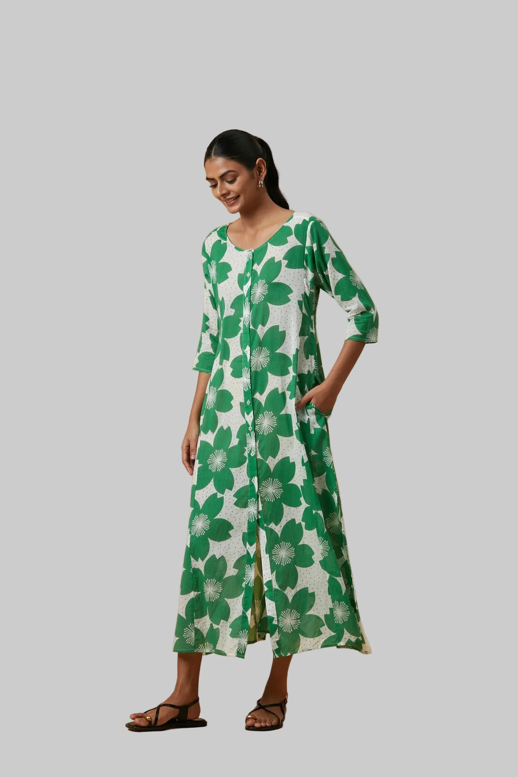 BLAIR LONG KURTA AKARI GREEN sold by Ro's Garden