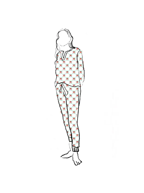 PIPPA WOMEN'S PAJAMA SET JAPOBOUTI MULTI made by Ro's Garden