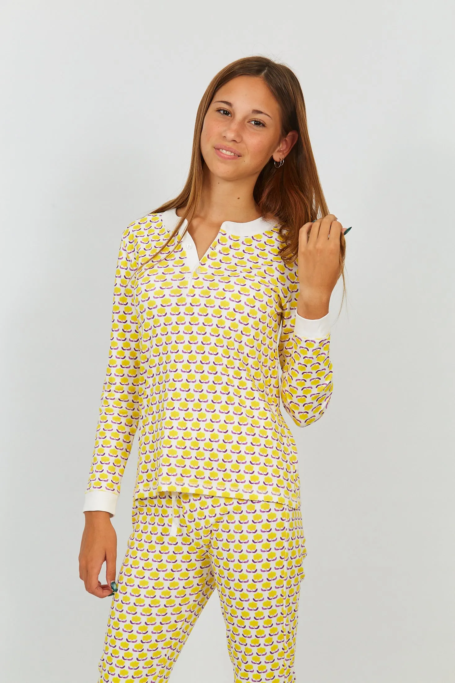 PIPPA WOMEN'S PAJAMA SET ASHAHI YELLOW sold by Ro's Garden product image thumbnail 2
