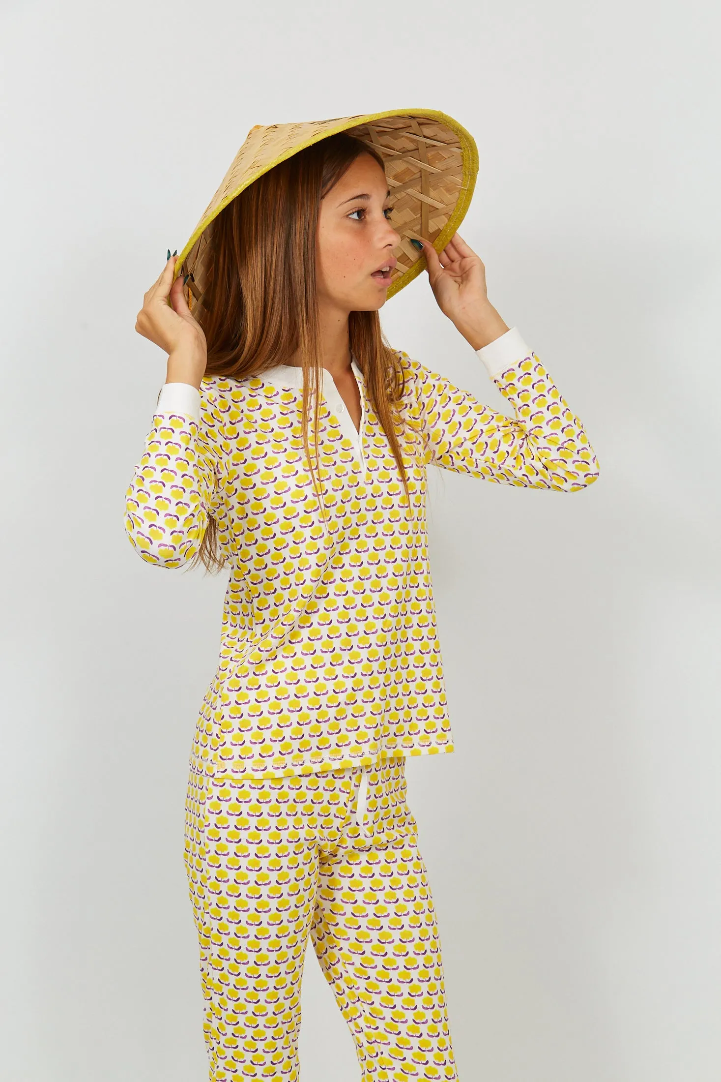 PIPPA WOMEN'S PAJAMA SET ASHAHI YELLOW sold by Ro's Garden product image thumbnail 4