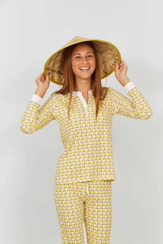 PIPPA WOMEN'S PAJAMA SET ASHAHI YELLOW made by Ro's Garden