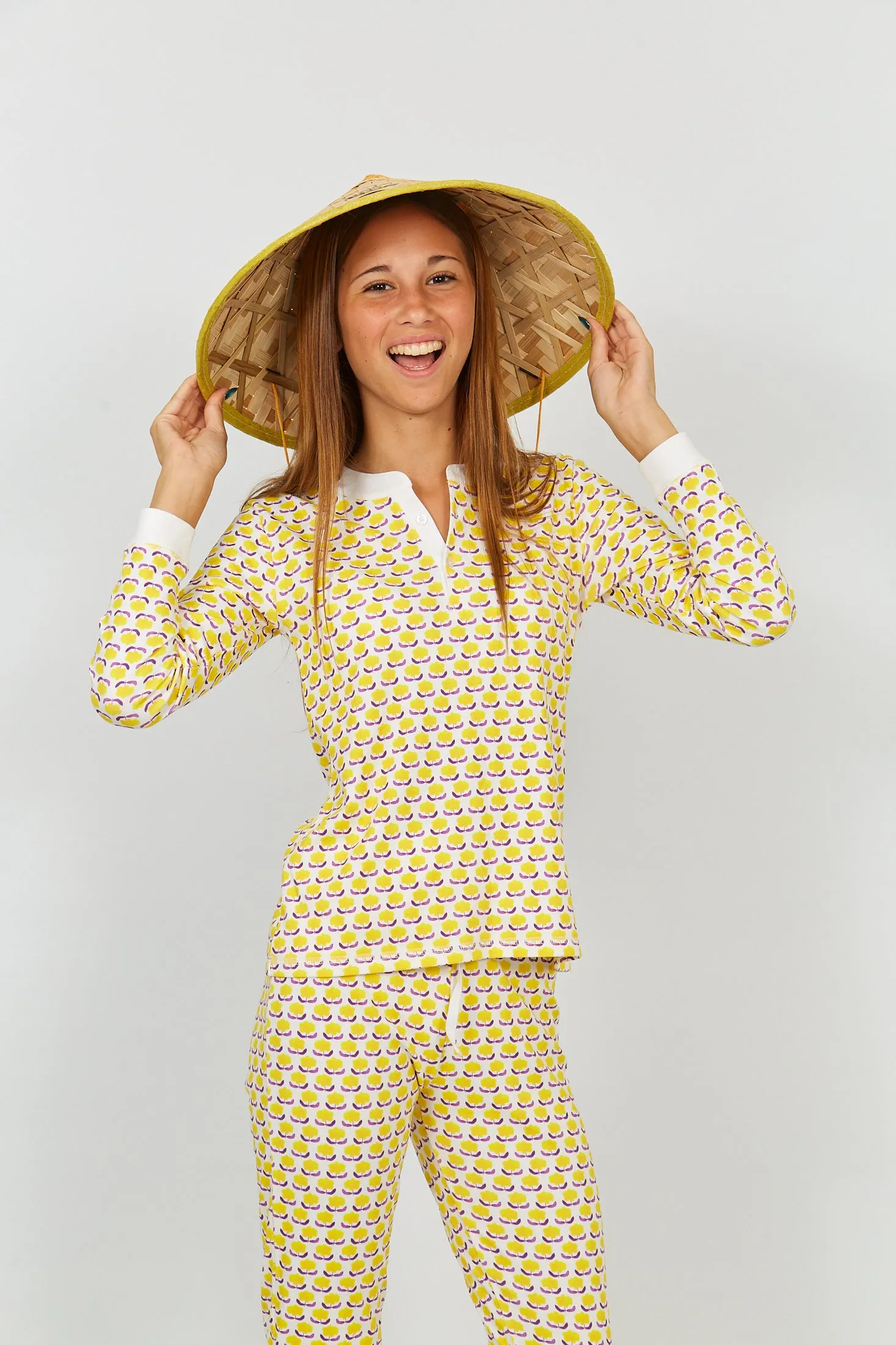PIPPA WOMEN'S PAJAMA SET ASHAHI YELLOW sold by Ro's Garden product image thumbnail 5