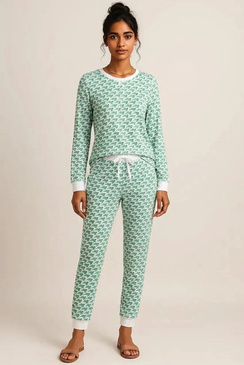 PIPPA WOMEN'S PAJAMA SET SQUIRT CARIBBEAN sold by Ro's Garden