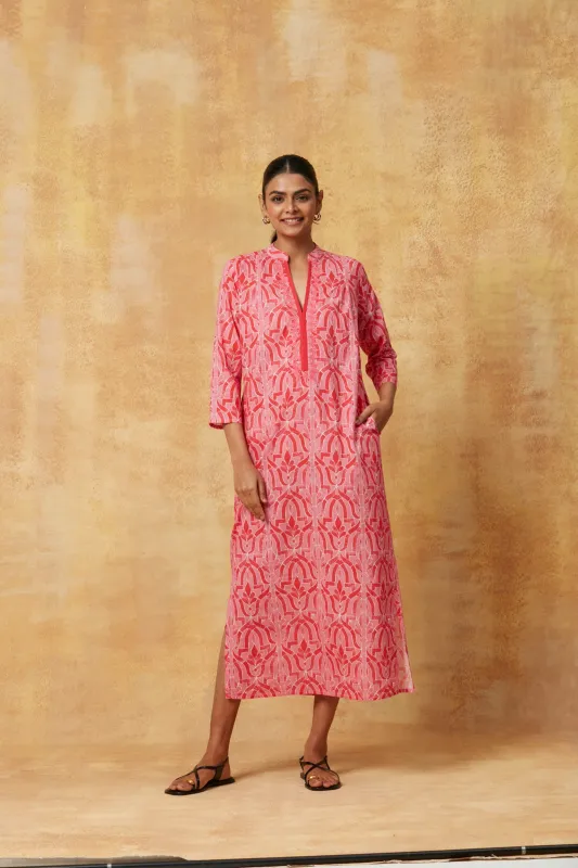 CLORINDA LONG KURTA SORAYA PINK made by Ro's Garden