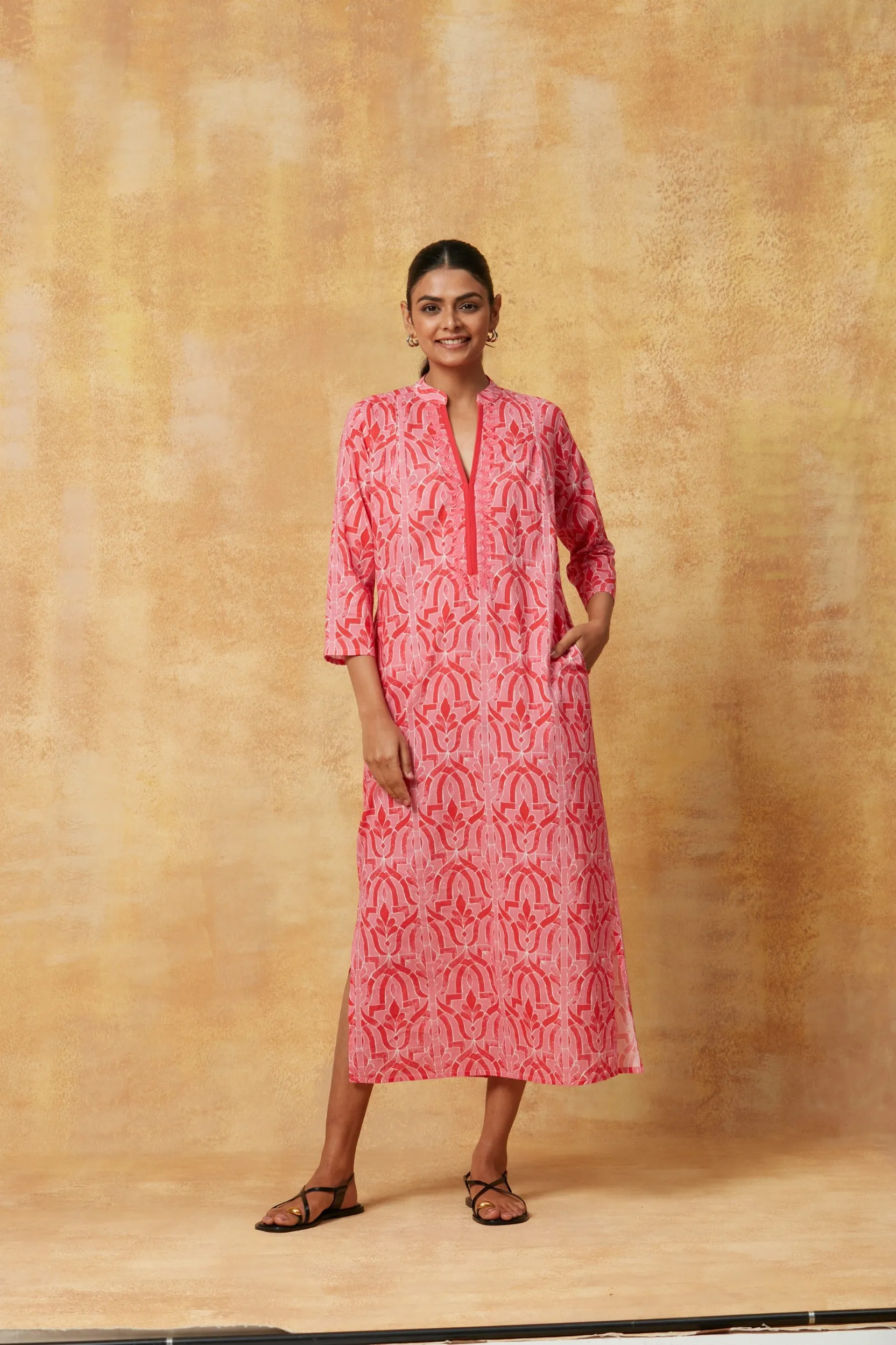 CLORINDA LONG KURTA SORAYA PINK sold by Ro's Garden