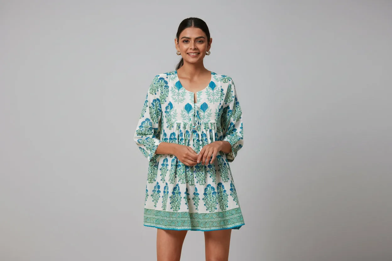 SEYCHELLES SHORT TUNIC RAHA BLUE sold by Ro's Garden
