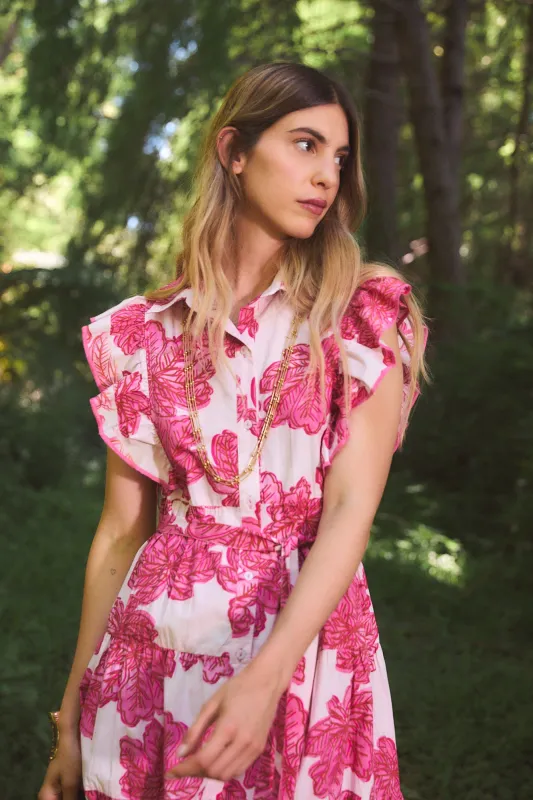CC ERNESTINE MAXI DRESS EENIKA PINK made by Ro's Garden