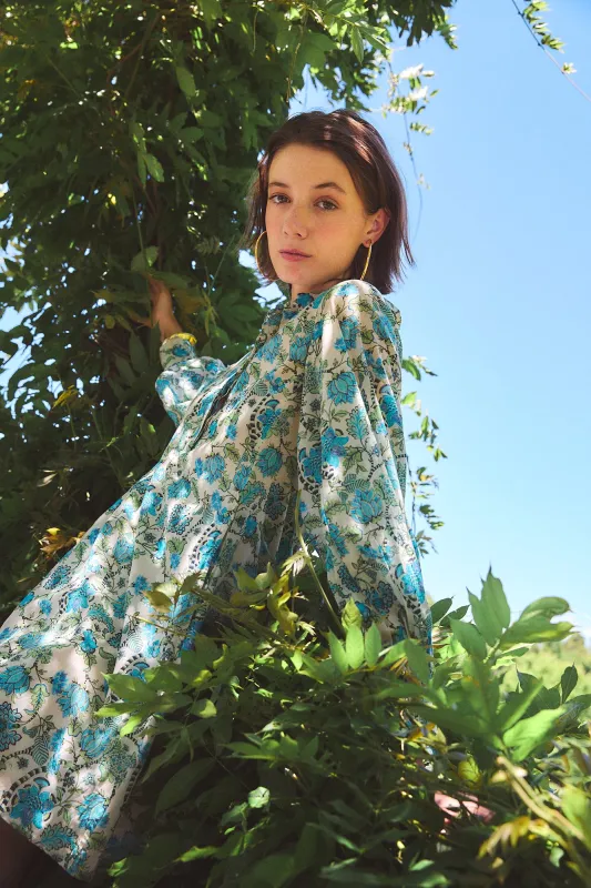 CHLOE SHORT DRESS CEYLON BLUE made by Ro's Garden
