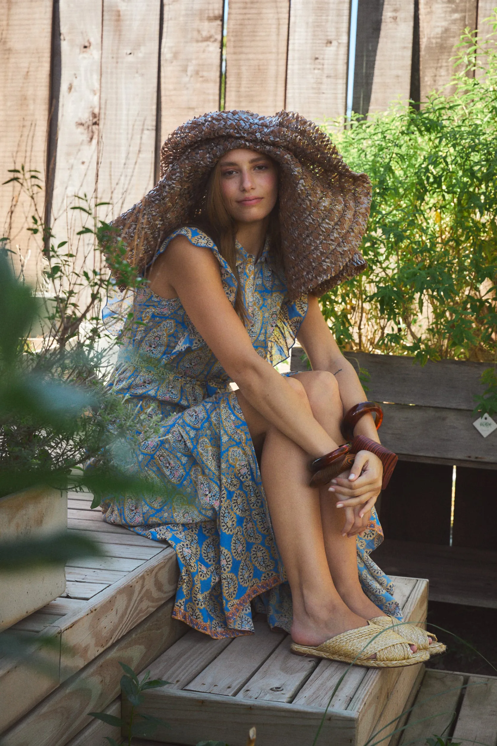 ERNESTINE MAXI DRESS ZAHARA BLUE sold by Ro's Garden product image thumbnail 4