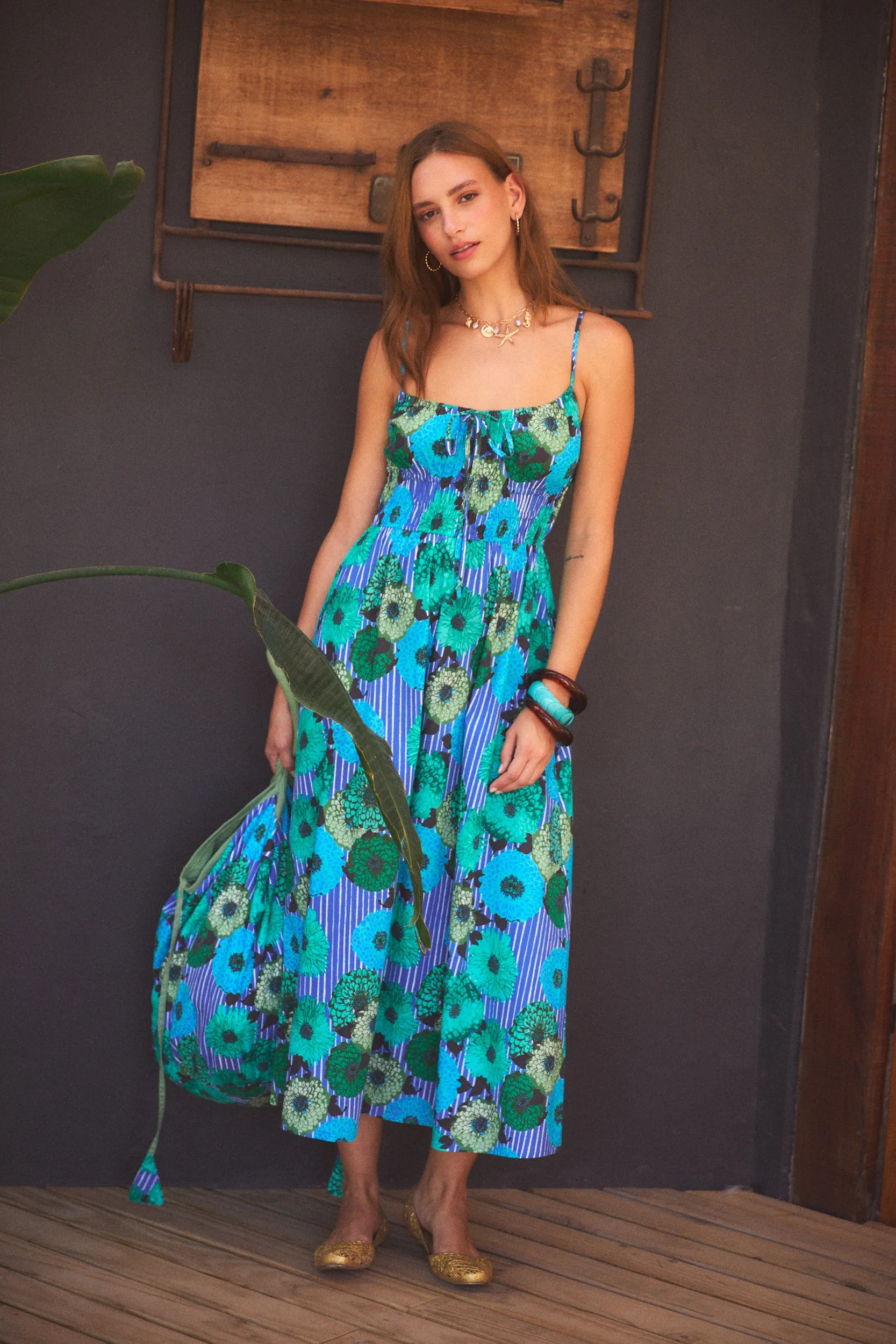 CC SLOANE MIDI DRESS CALA BLUE sold by Ro's Garden