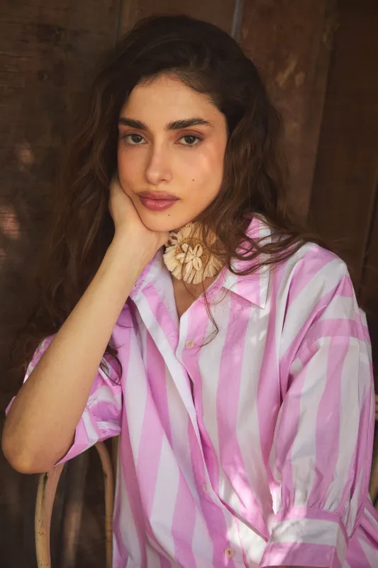 CC RUBY SHIRT STRIPES LILAC made by Ro's Garden