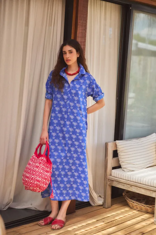 BRUSSELS LONG KURTA SHIVIN BLUE made by Ro's Garden