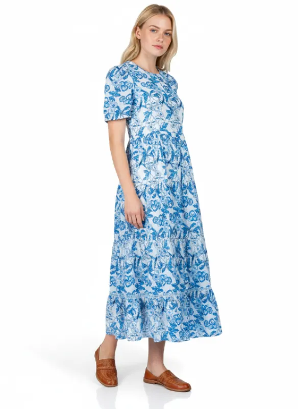 DAPHNE MIDI DRESS KAI BLUE made by Ro's Garden