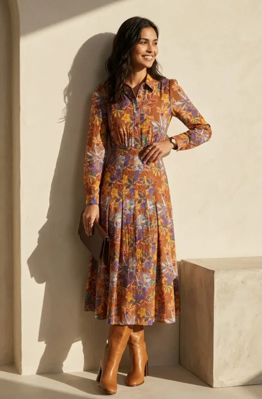 DIAMOND MIDI DRESS LOTA BROWN made by Ro's Garden