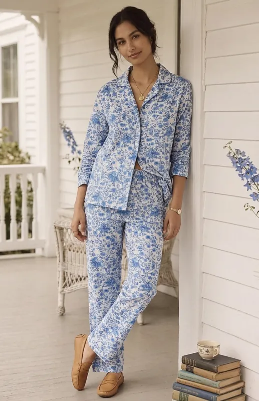 VIOLA PAJAMA SET SUFI BLUE made by Ro's Garden