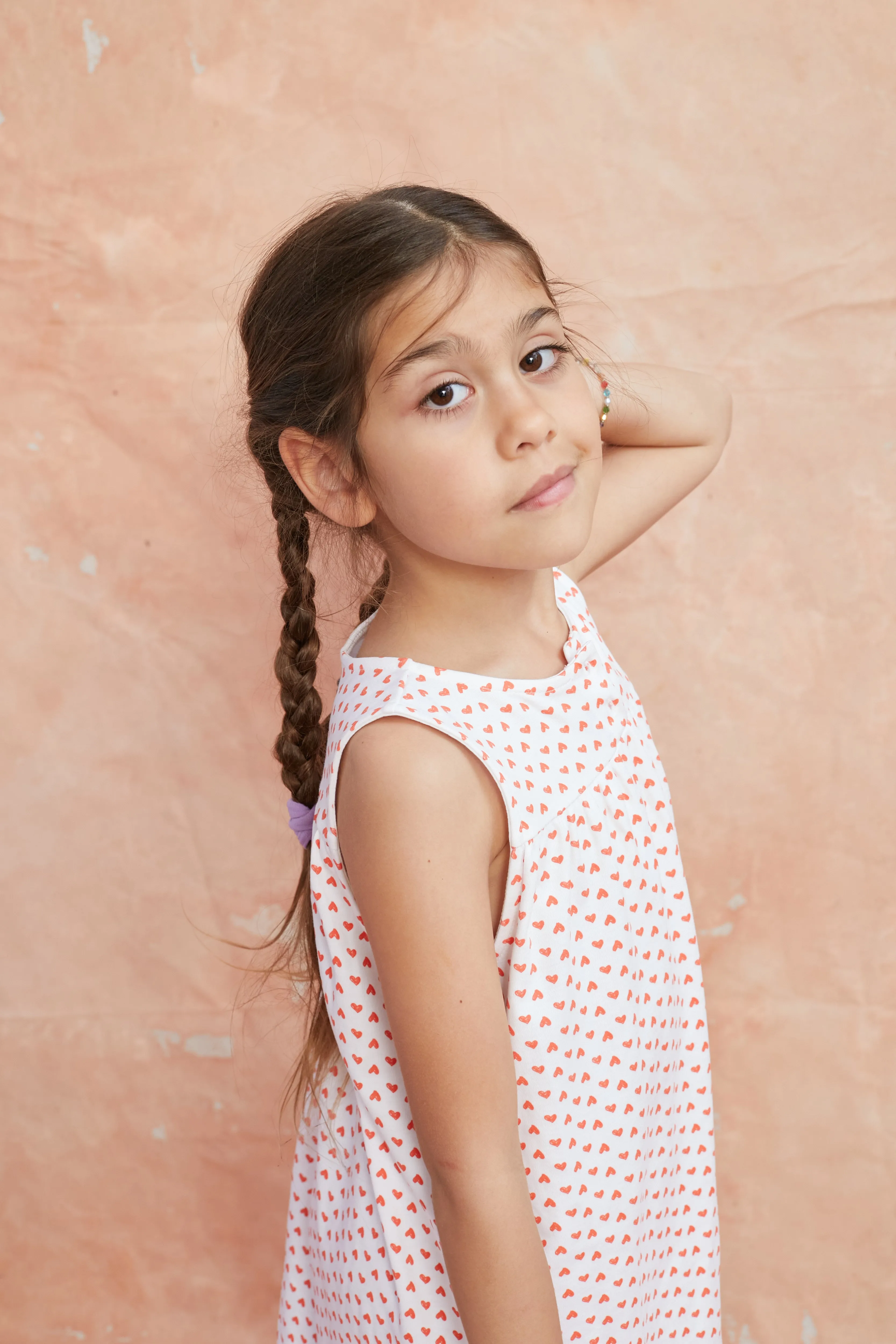 LOUISE GIRLS LOUNGE DRESS AMOUR RED sold by Ro's Garden