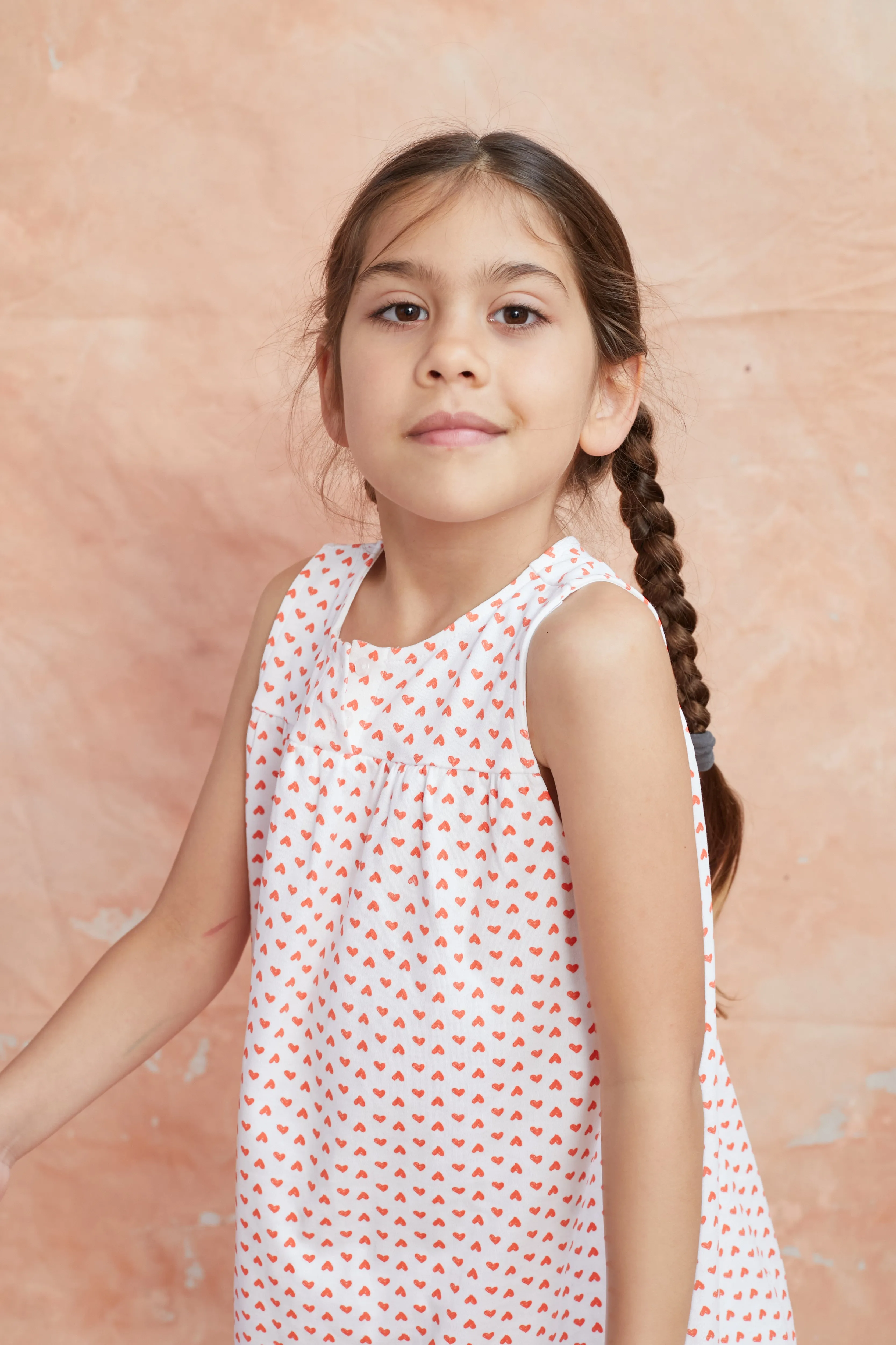 LOUISE GIRLS LOUNGE DRESS AMOUR RED sold by Ro's Garden product image thumbnail 2