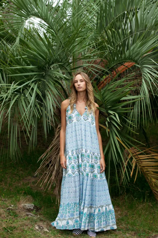 SOFIA MAXI DRESS MIXCO LIGHT BLUE sold by Ro's Garden