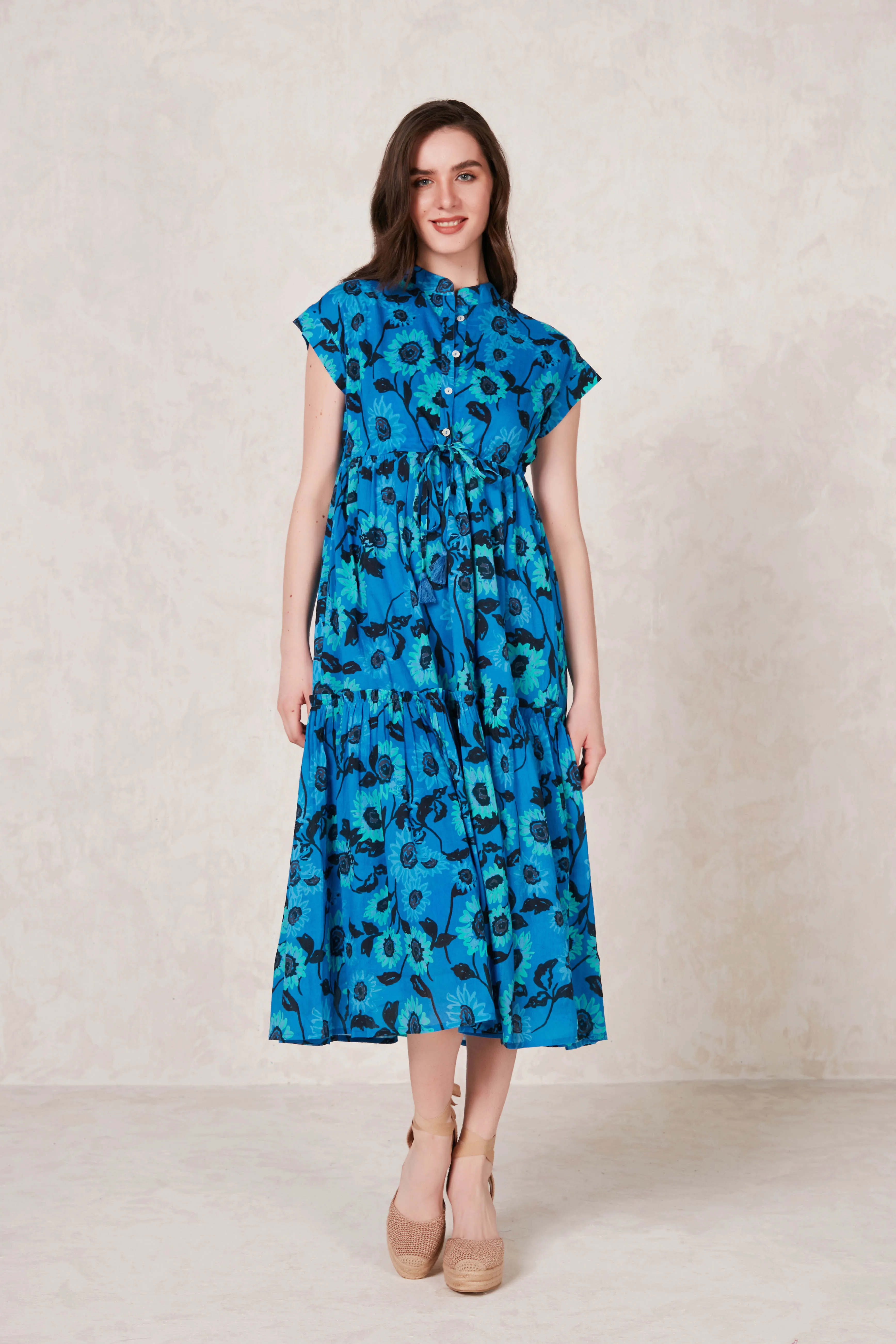 MUMI MIDI DRESS ORTENSIA BLUE sold by Ro's Garden product image thumbnail 4