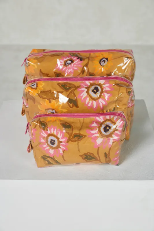 GOGO COSMETIC BAG ORTENSIA MUSTARD sold by Ro's Garden