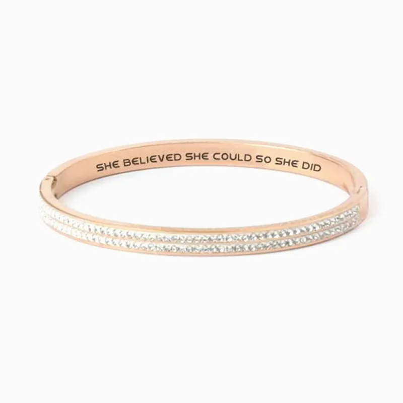 "SHE BELIEVED SHE COULD SO SHE DID" Bracelet sold by SARAH'S WHISPER