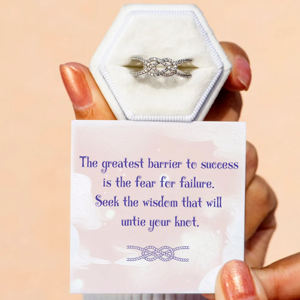To My Daughter "Seek the wisdom that will untie your knot" Knot Ring sold by SARAH'S WHISPER product image thumbnail 2