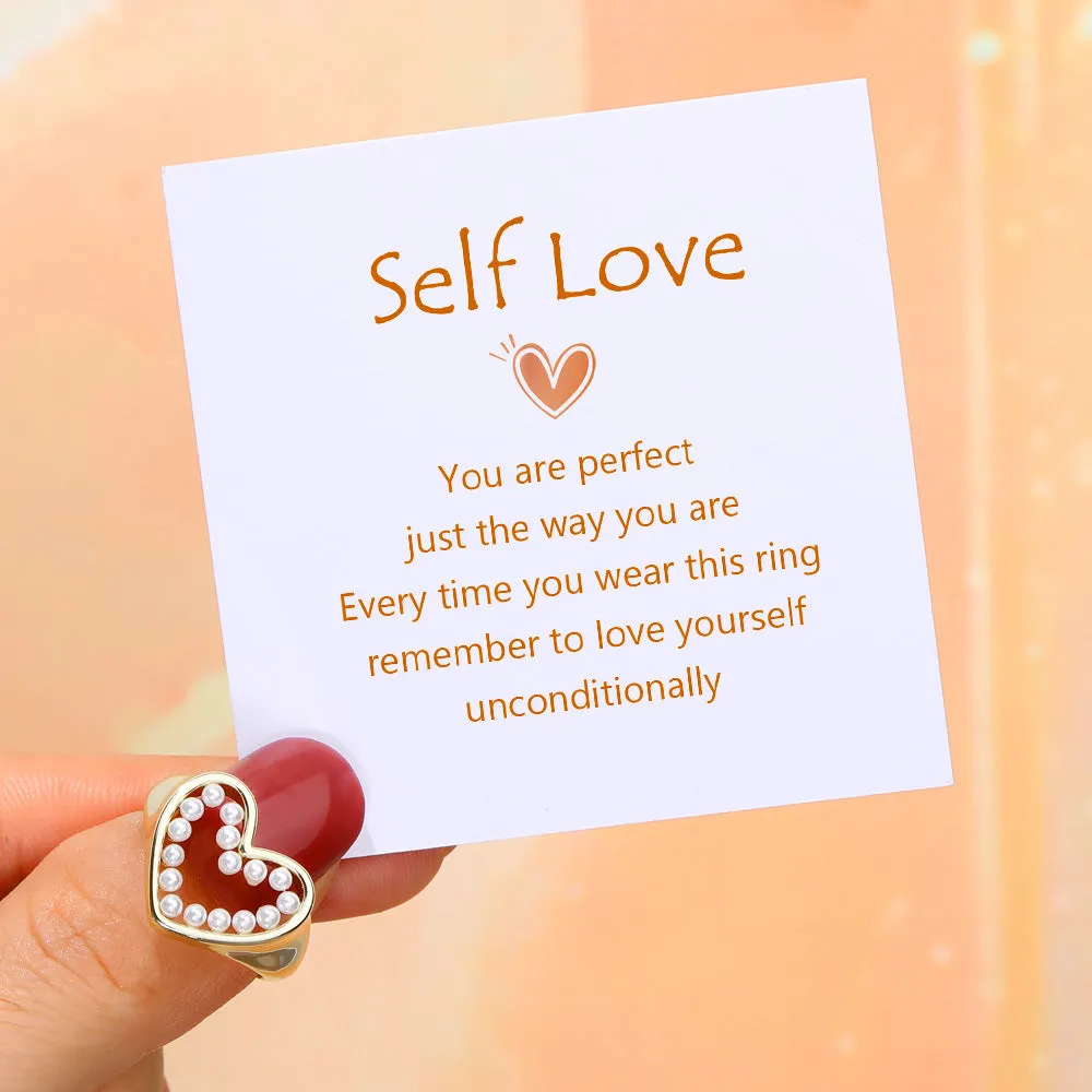 "Love Yourself Unconditionally" Ring sold by SARAH'S WHISPER product image thumbnail 2