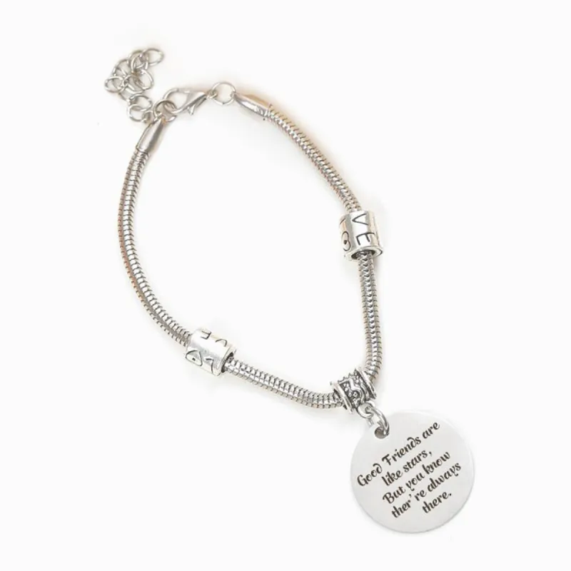 FOR MY BEST FRIEND "GOOD Friends are like stars, BUT YOU KNOW THEY'RE Always there." BRACELET sold by SARAH'S WHISPER