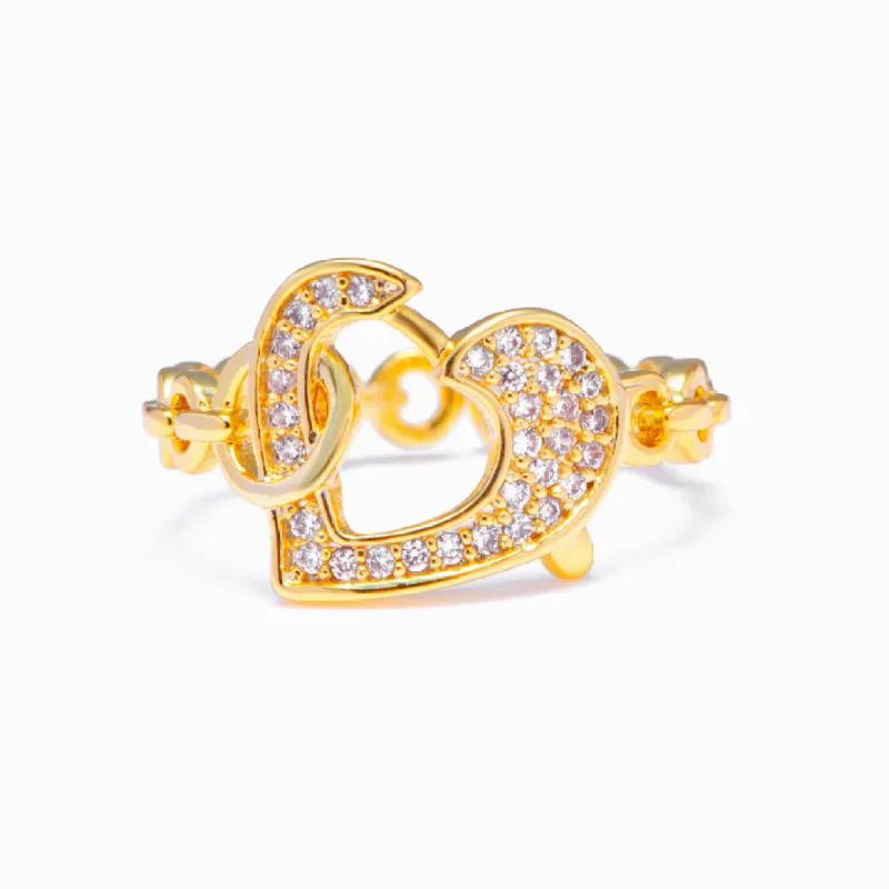 To My Granddaughter "Always in my heart" Heart In Heart Ring sold by SARAH'S WHISPER