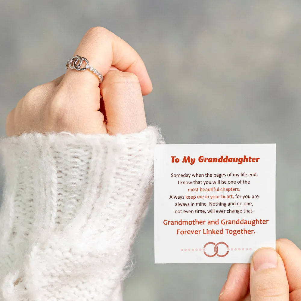 To My Granddaughter "Forever linked together" Interlocking Ring sold by SARAH'S WHISPER product image thumbnail 2