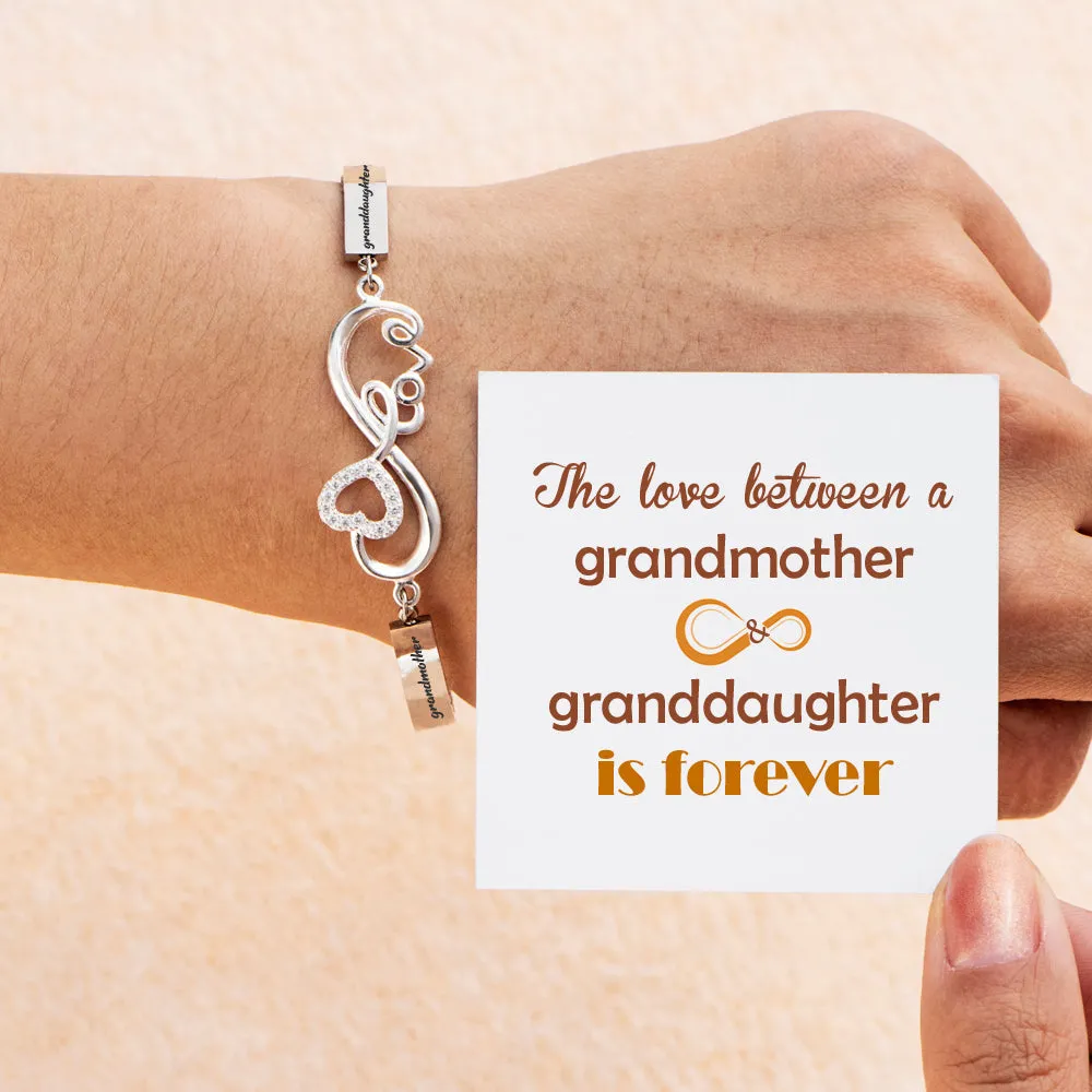 To My Granddaughter "The love between a Grandmother and Granddaughter is forever" Infinite Love Bracelet sold by SARAH'S WHISPER product image thumbnail 2
