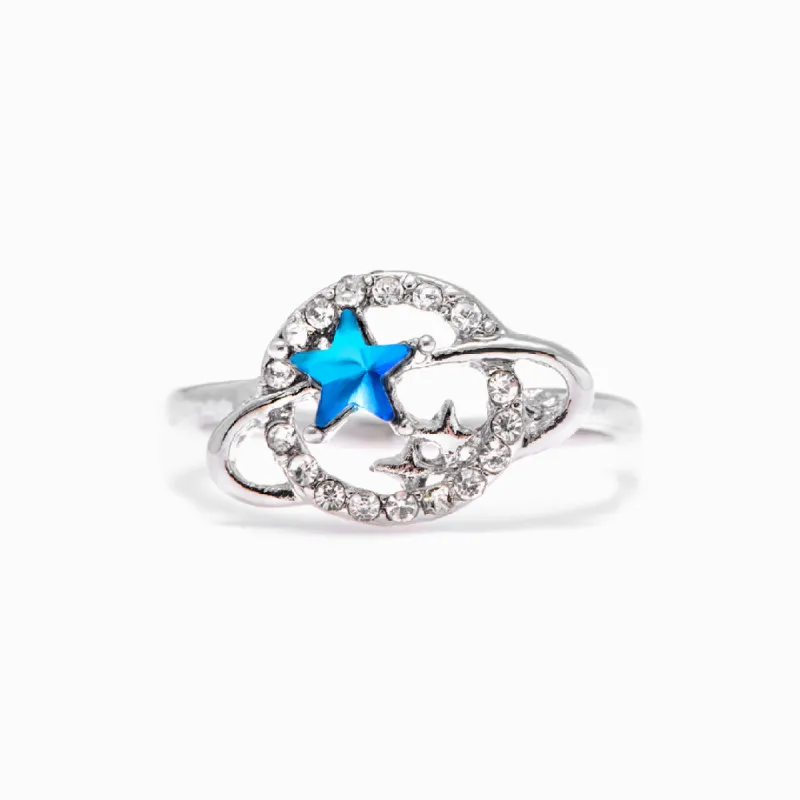To My Granddaughter "I love you to the moon and back" Star Ring sold by SARAH'S WHISPER