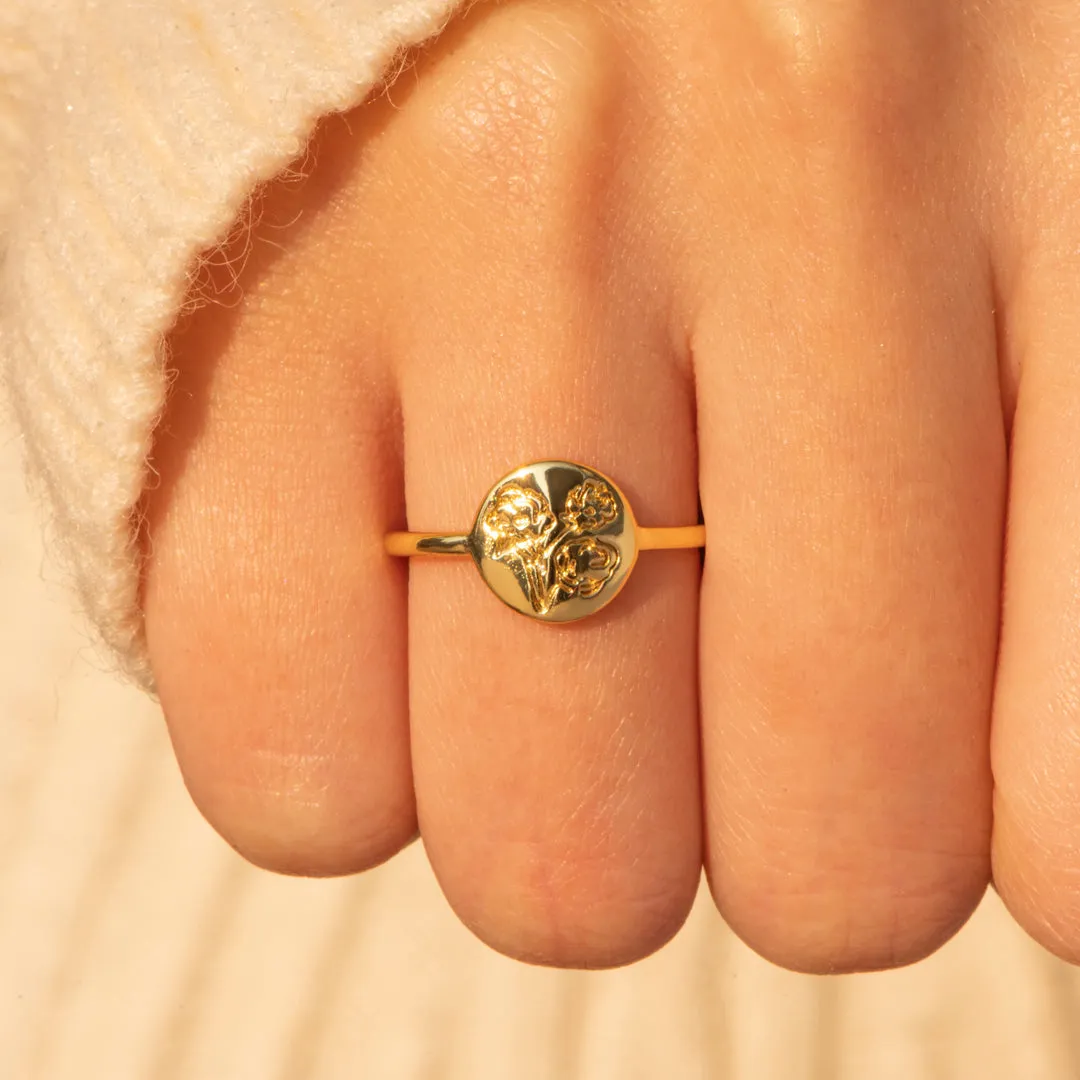 To My Mother "You deserve all the flowers" Flower Ring sold by SARAH'S WHISPER product image thumbnail 3