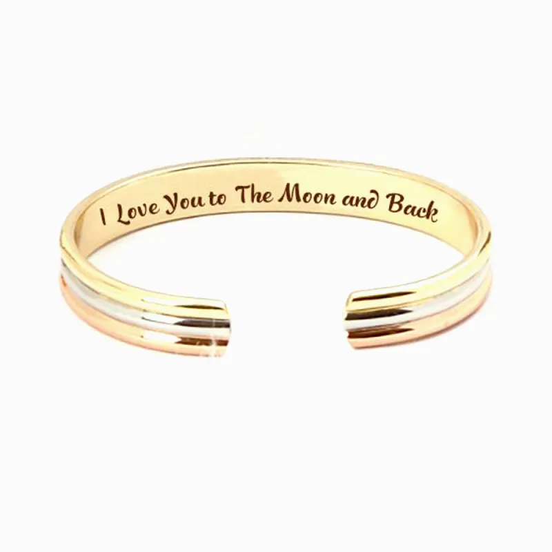 Bracelet to My Daughter – Moon and Back Love sold by SARAH'S WHISPER