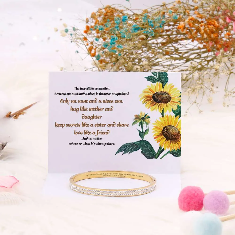 To My Niece "Only an aunt can hug like a mom keep secrets like a sister share love like a friend" Bracelet sold by SARAH'S WHISPER product image thumbnail 2