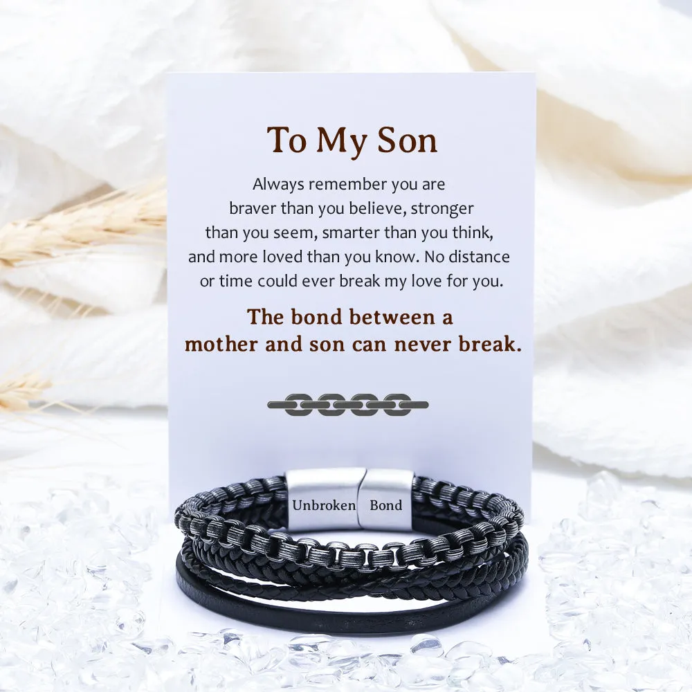 To My Son “Unbroken Bond” Chain Bracelet sold by SARAH'S WHISPER product image thumbnail 2