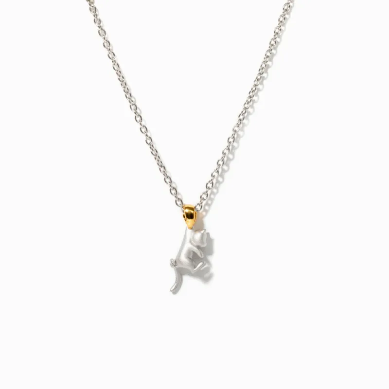 To My Courageous Granddaughter "Happiness and Good Luck" Get Up Cat Necklace sold by SARAH'S WHISPER